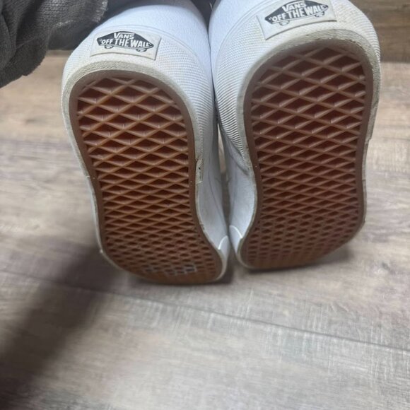 Vans Seldan White Leather Sneakers Women's Size 9.5 - Picture 4 of 7